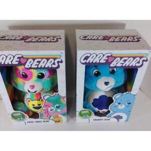 NIB Care Bears Lot Of 2 Grumpy Bear AND Good Vibes Bear